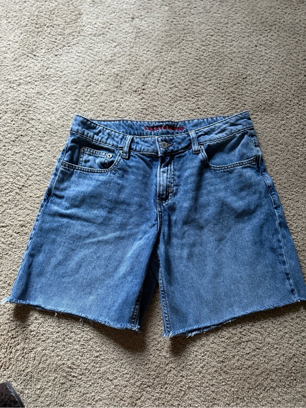 Lucky Brand Medium Blue Denim Cutoff Shorts